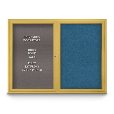 United Visual Products Corkboard, Surf/Black, 42" x 32" UV4035-BLACK-SURF